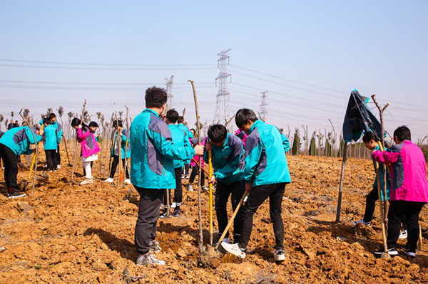 “攜手植樹(shù)，共創(chuàng)藍(lán)天”丨南京新華師生共筑新華育才林